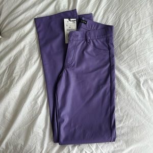 Purple Leather Pants